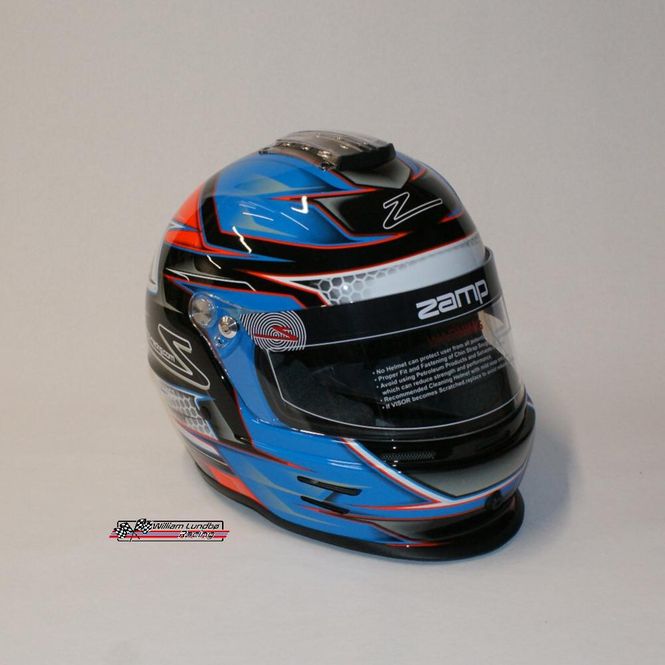 Hovedbilde Zamp RZ42Y CMR gokart hjelm junior Blå/Orange ...